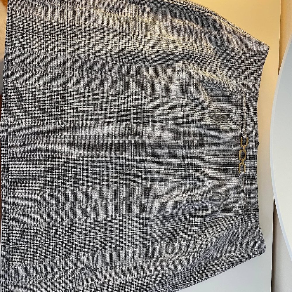 Grey Skirt with a Touch of Gold
